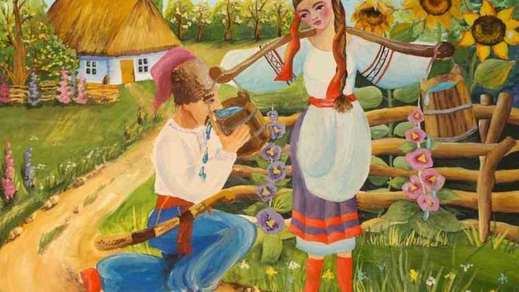 Мазанка Подсолнухи плетень