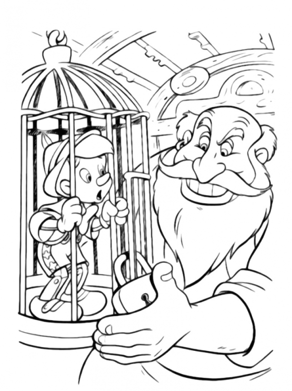 Приключения Буратино Кеши раскраска