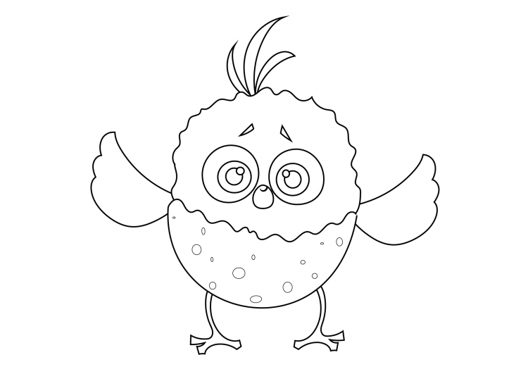 Цыпленок раскраска для детей