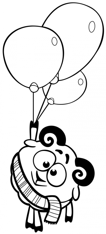 Шары раскраска для детей