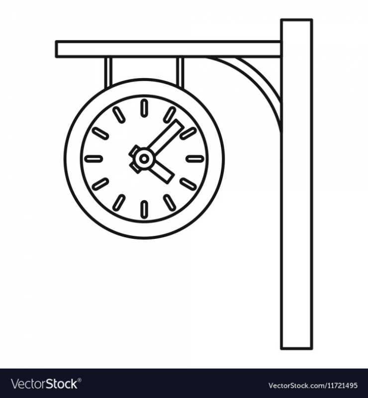 Часы раскраска