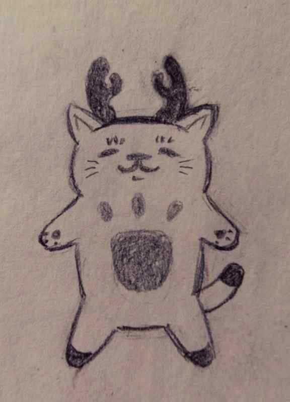 Нарисовать котика маркерами