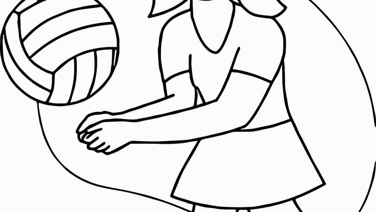 Человека играющего в волейбол