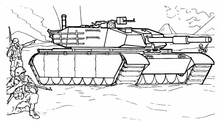 Чертеж Абрамс м1а1 шторм