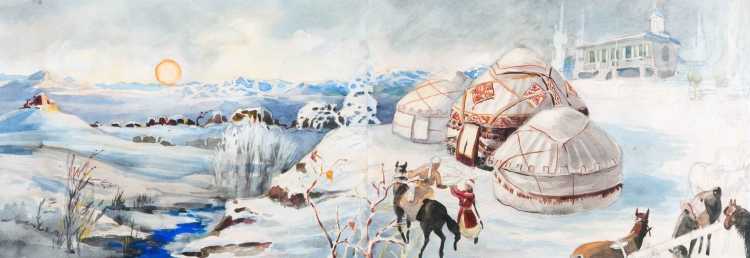 Юрта хакасов раскраска