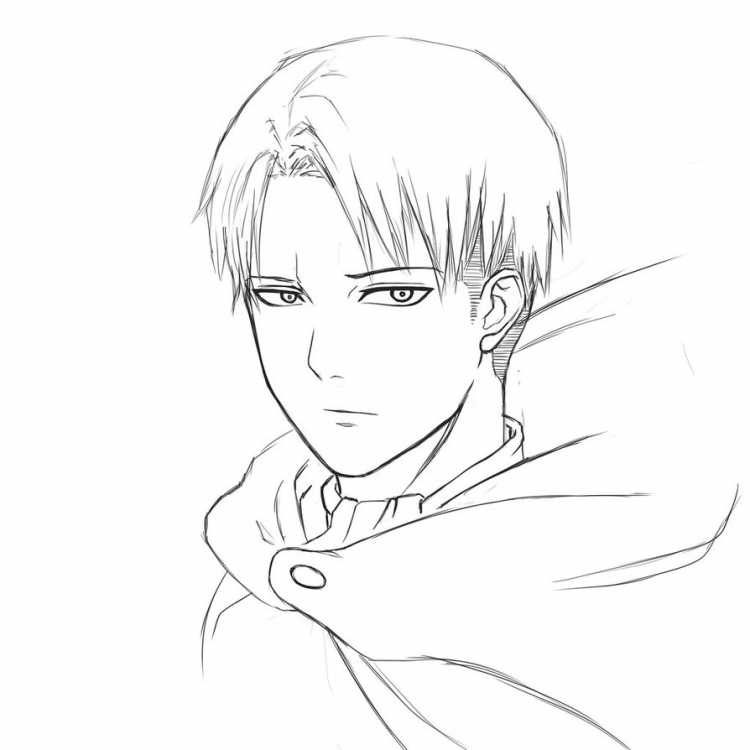 Раскраски атака титанов Леви