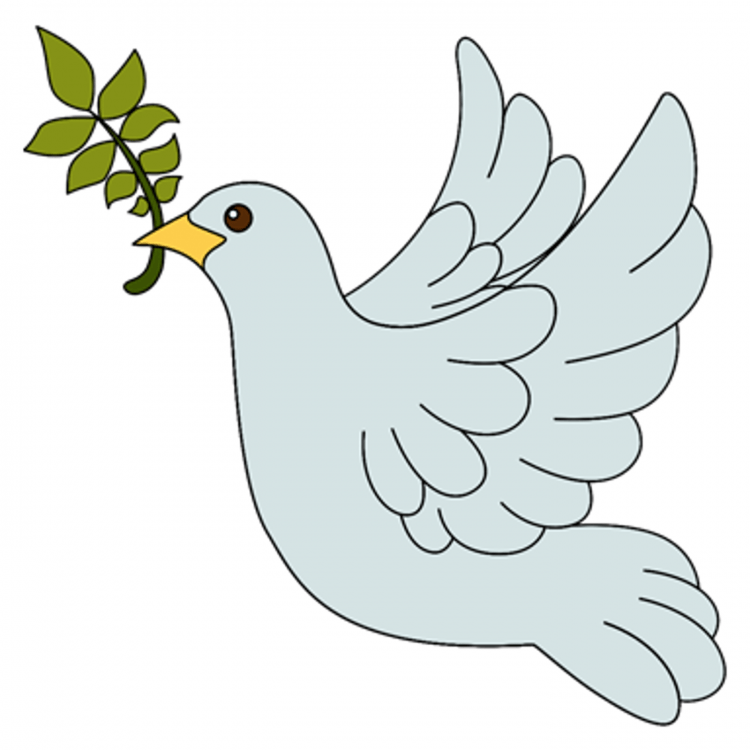 Силуэт голубя для детей