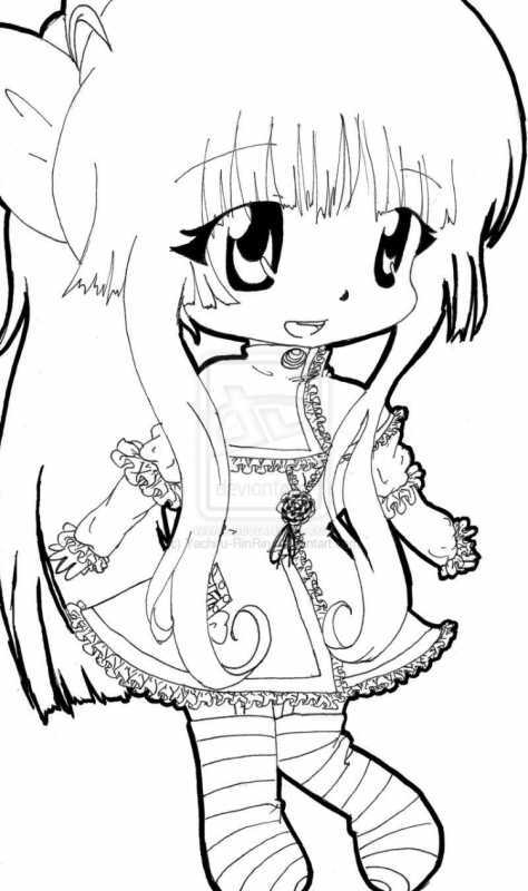 Раскраски аниме мальчики Чиби