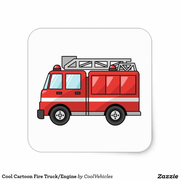 Пожарная машина печать