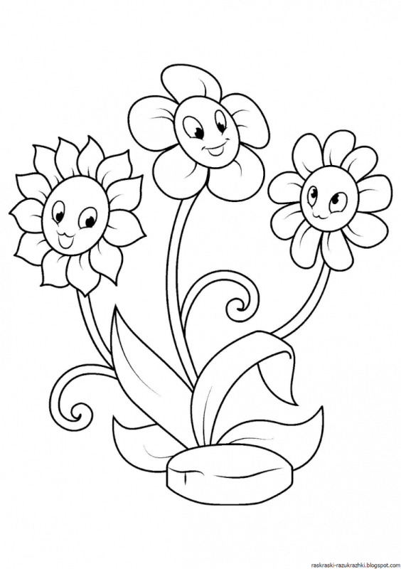 Раскраска цветочек