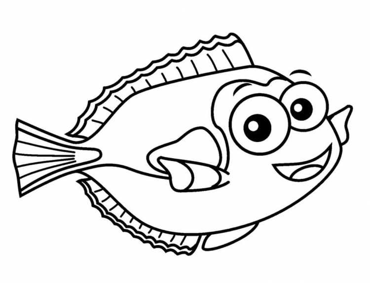 Раскраска рыбка