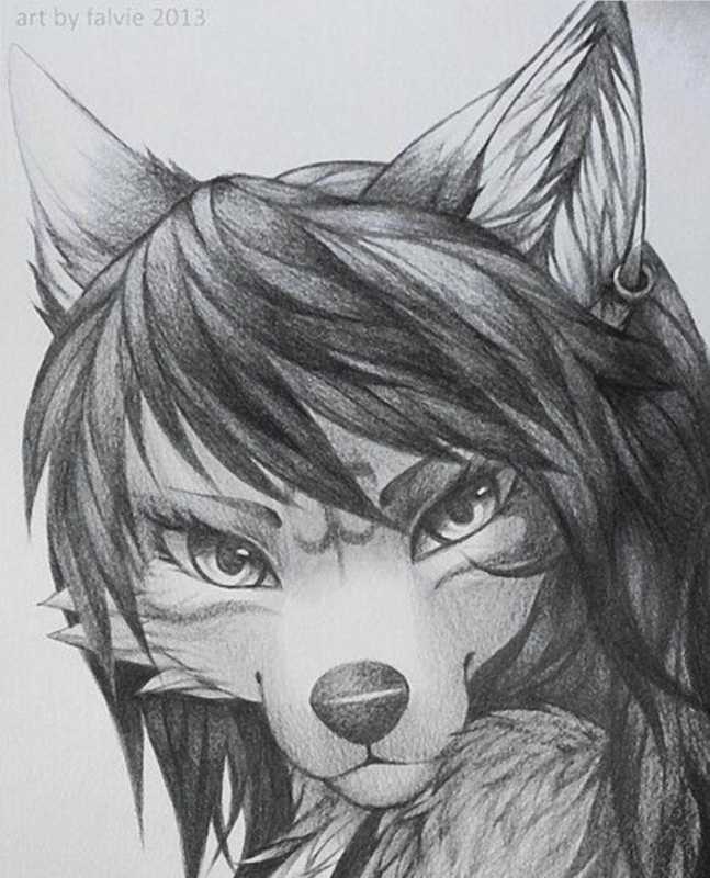 Фурри арты карандашом