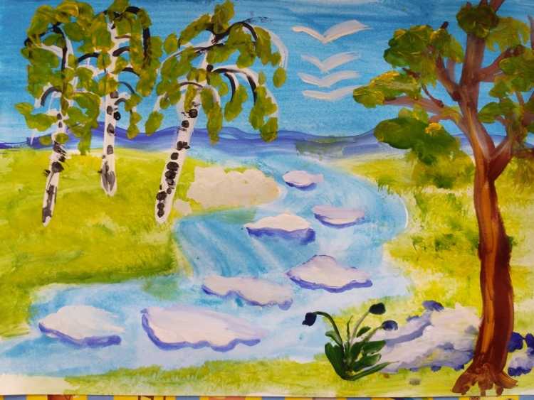 Рисунок на тему родные просторы для детей