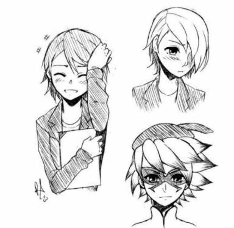 Рисунки Натаниэля из леди баг