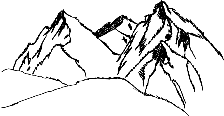 Горы на прозрачном фоне