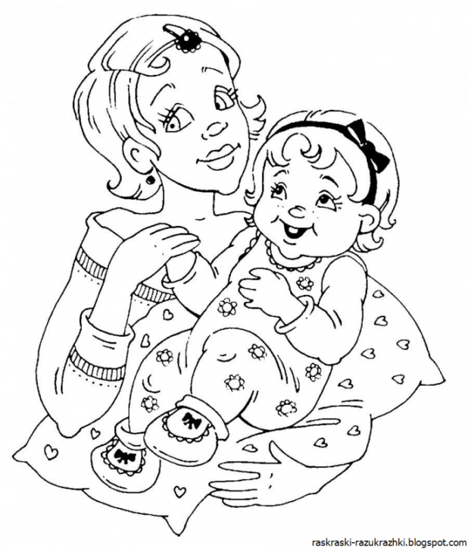 Семья раскраска для детей