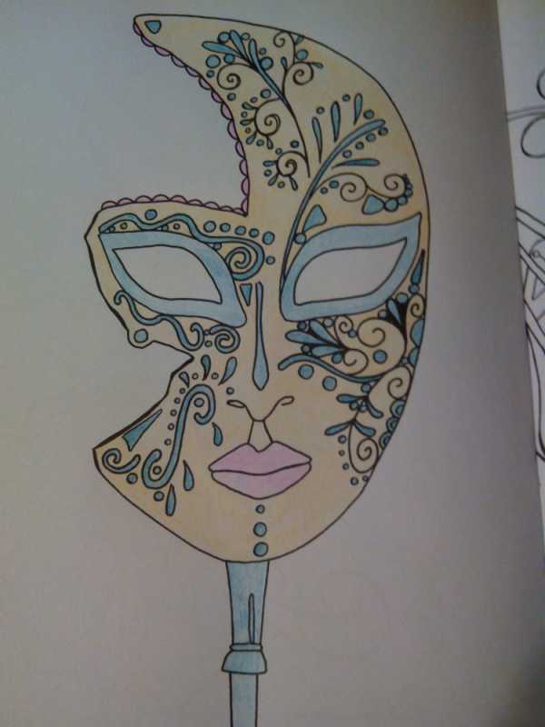 Венецианская маска эскиз
