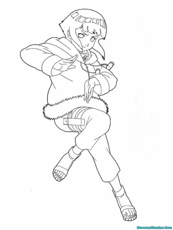 Раскраска Наруто тентен