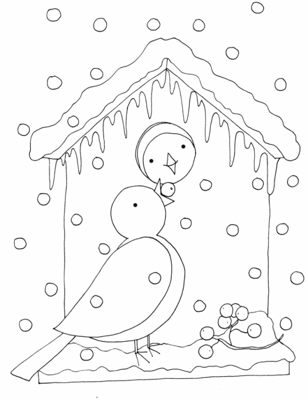 Открытка новый год Снегири