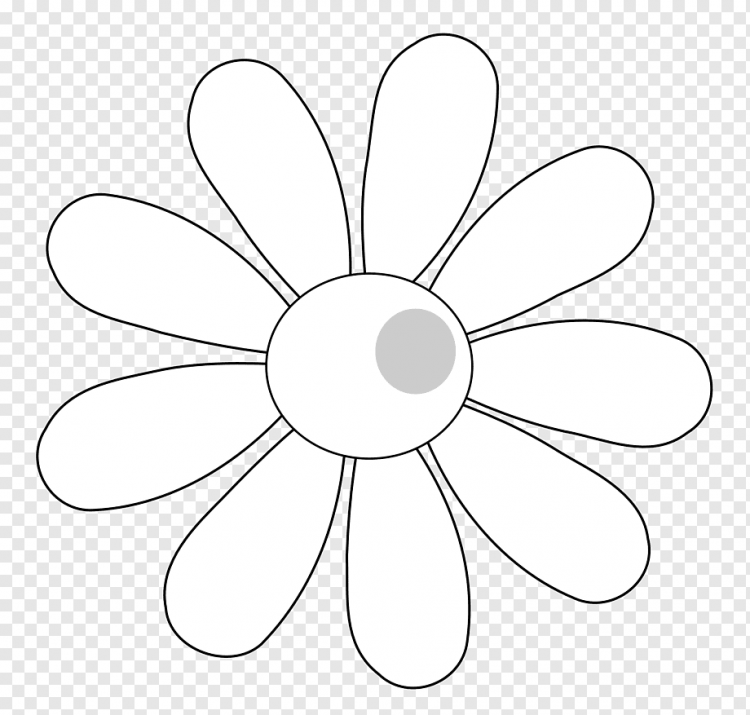 Ромашка трафарет для вырезания