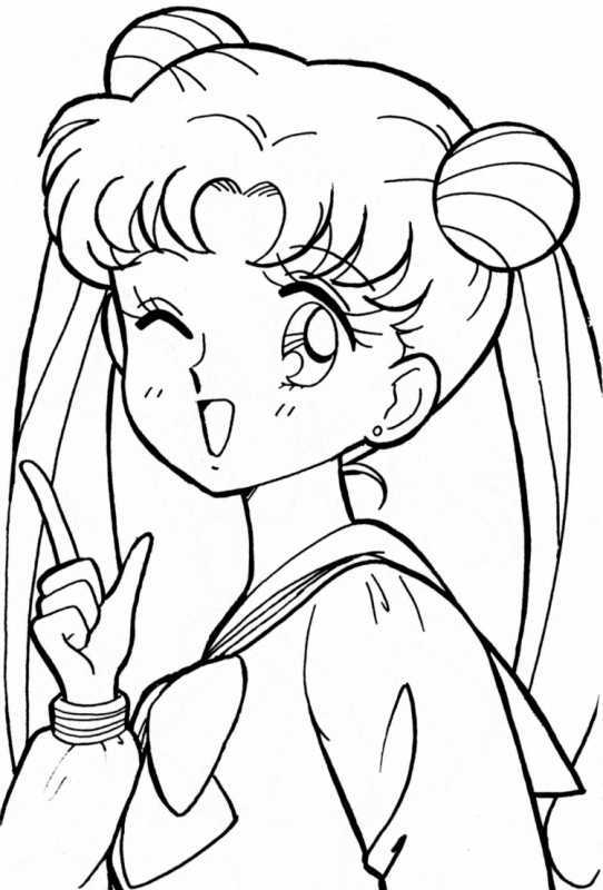 Сейлор Мун черно белое