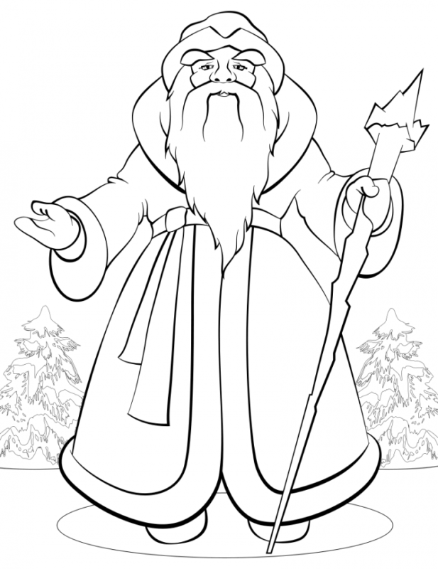 Раскраска дед Моорозик