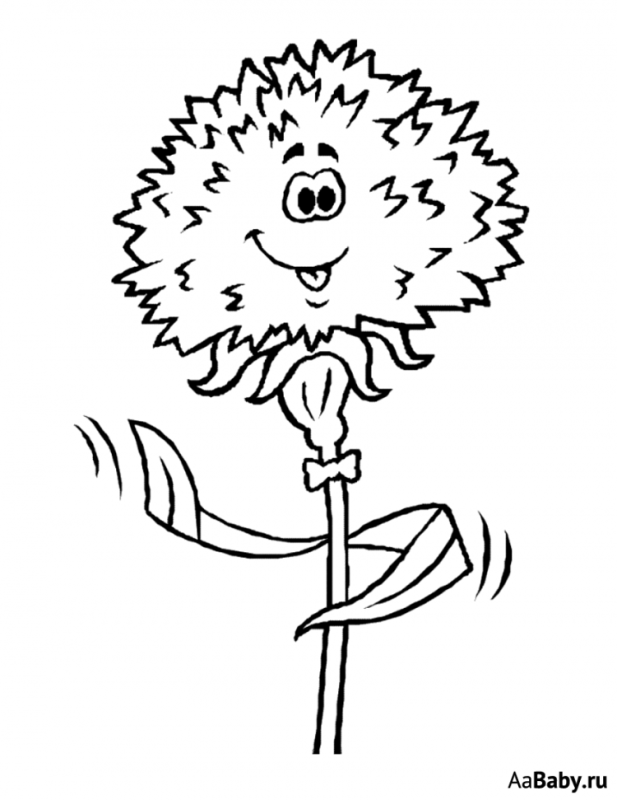 Поэтапное рисование одуванчика
