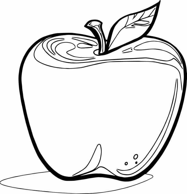 Яблоко раскраска
