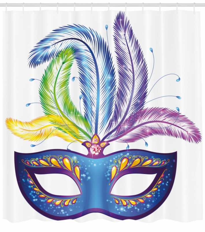 Карнавальная маска с перьями иллюстрация