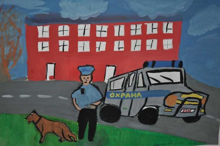 Рисунок ко Дню полиции