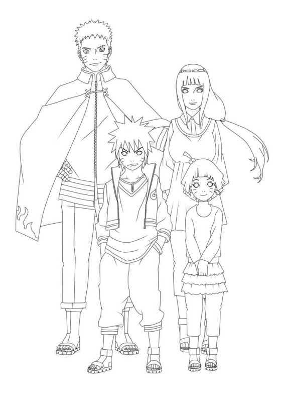 Семья Узумаки раскраска