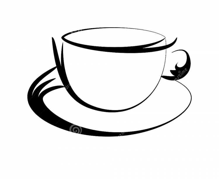 Чашка кофе раскраска