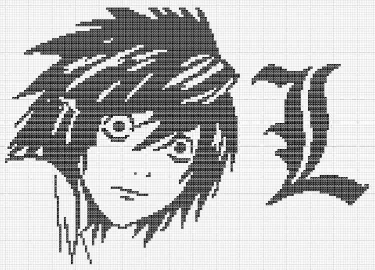 Вышивка крестом аниме