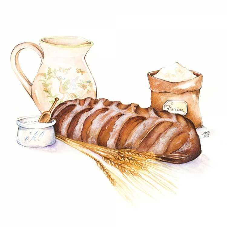 Хлеб акварелью