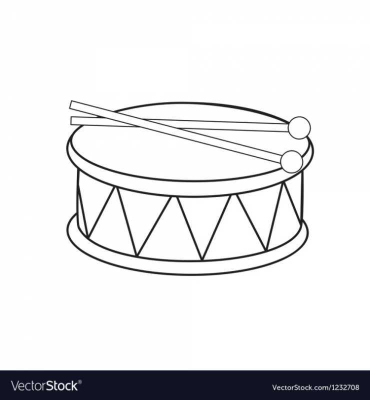 Музыкальные инструменты черно белые