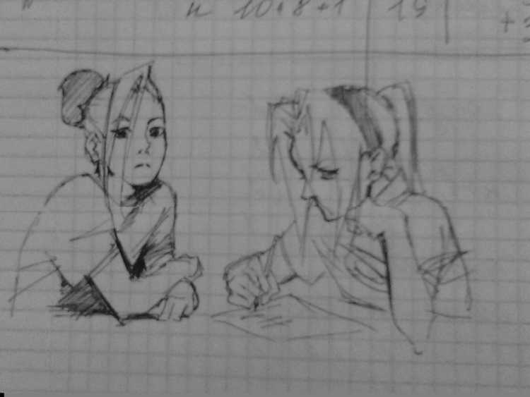 Рисунки карандашом в тетради в клетку Наруто