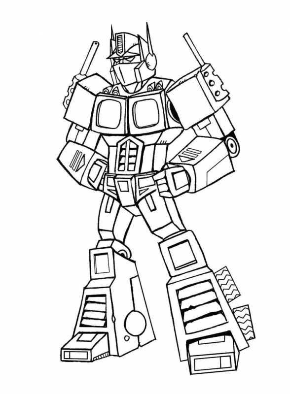 Раскраска милый робот