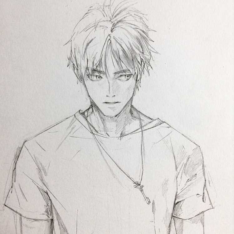 Анис е карандашом мальчик