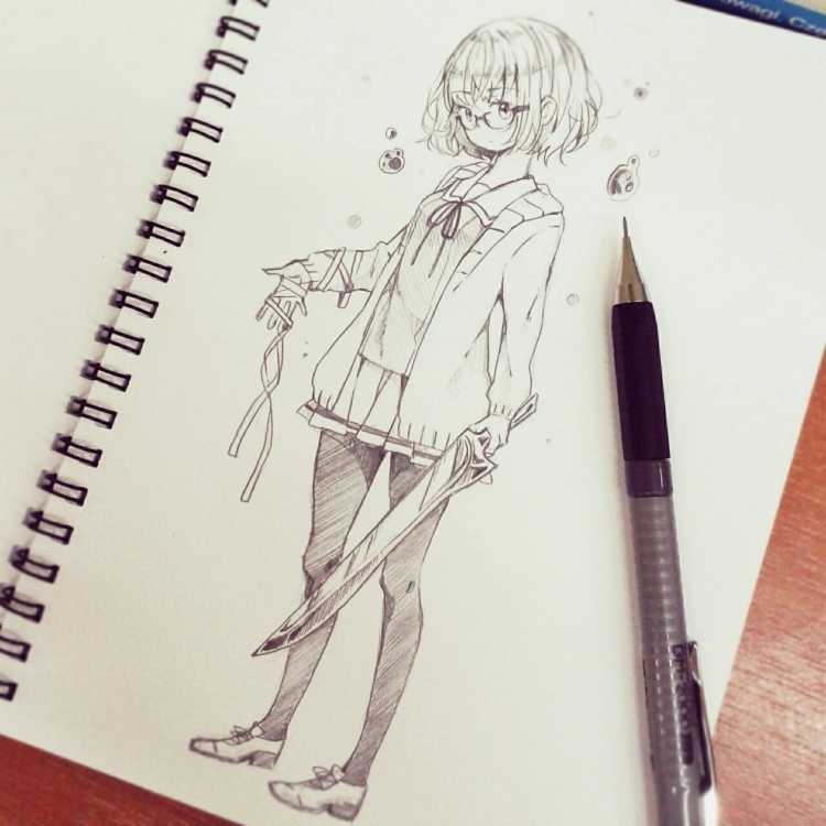 Стили рисования аниме скетчбук