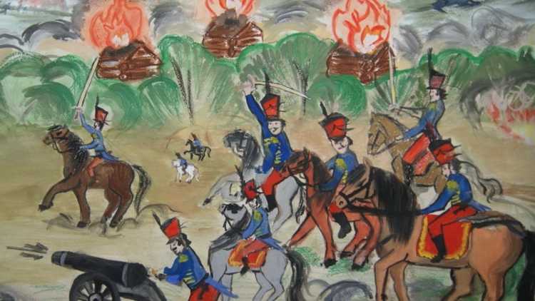 Рисунки Бородинская битва 1812 года