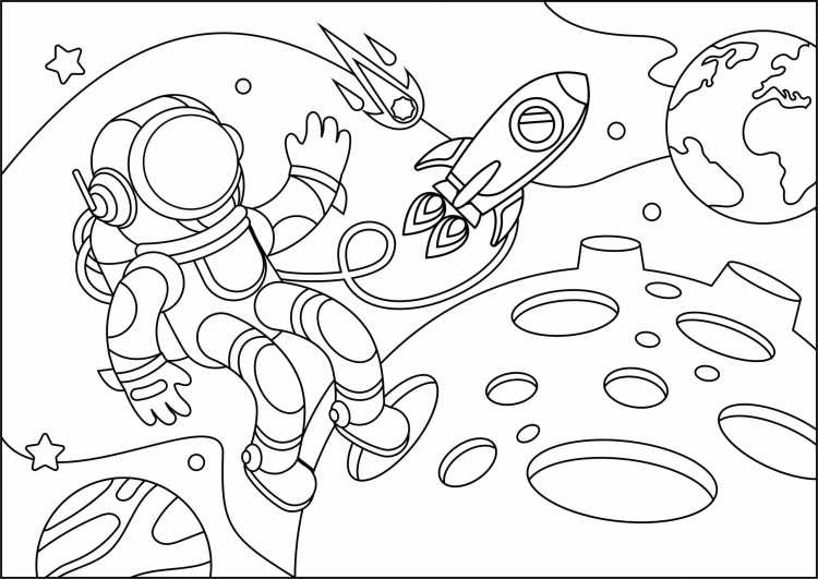 Ракета раскраска