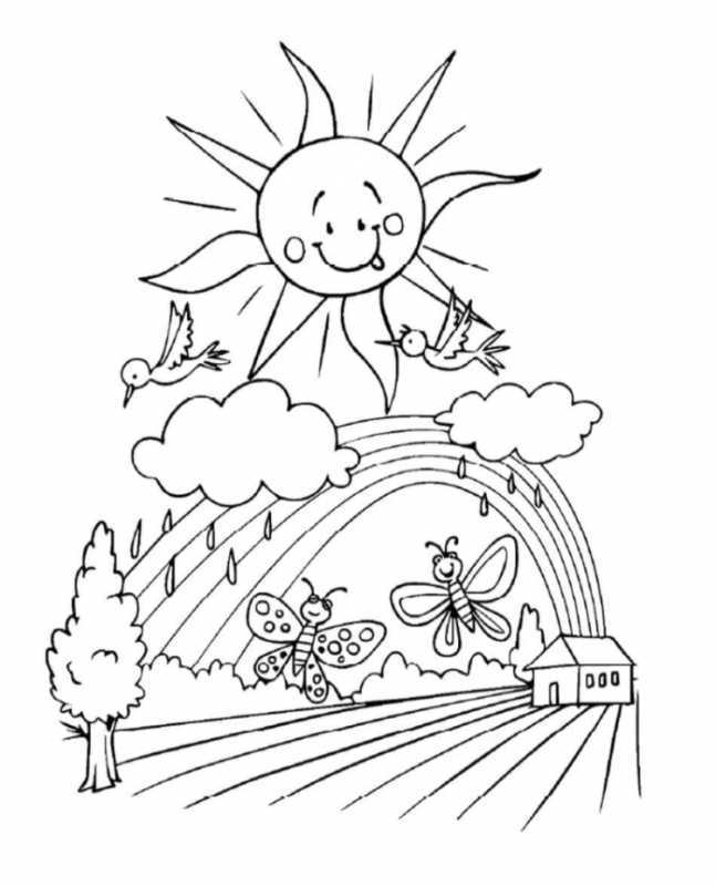 Раскраска. Весна