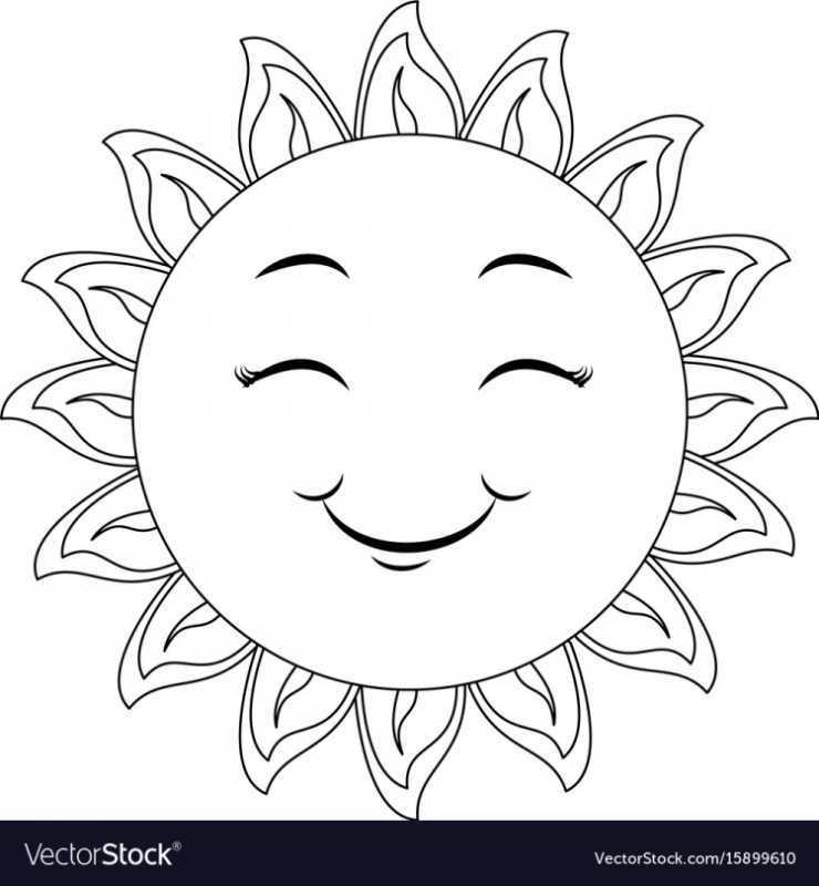 Раскраска. Солнышко