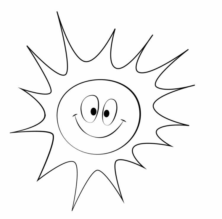 Раскраска. Солнышко