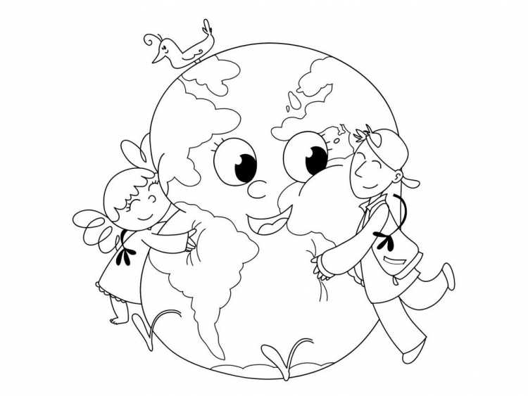 Планета земля Евразия раскраска