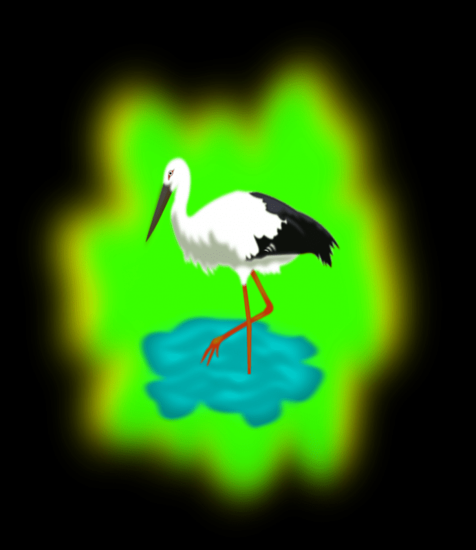 Аист раскраска