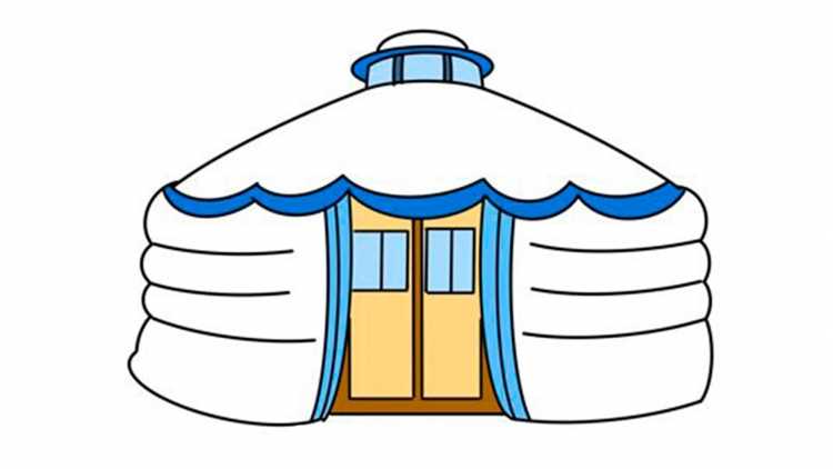 Юрта раскраска для детей