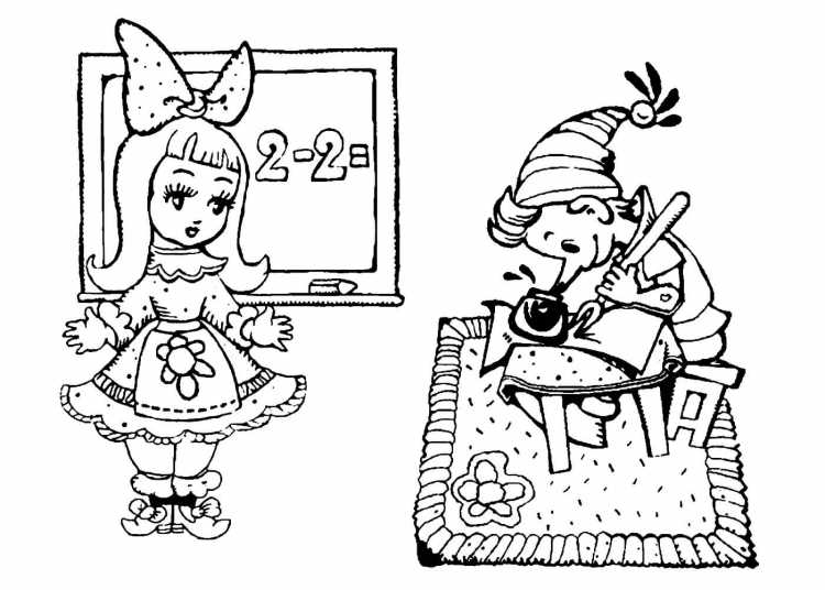 Буратино карандашом для детей