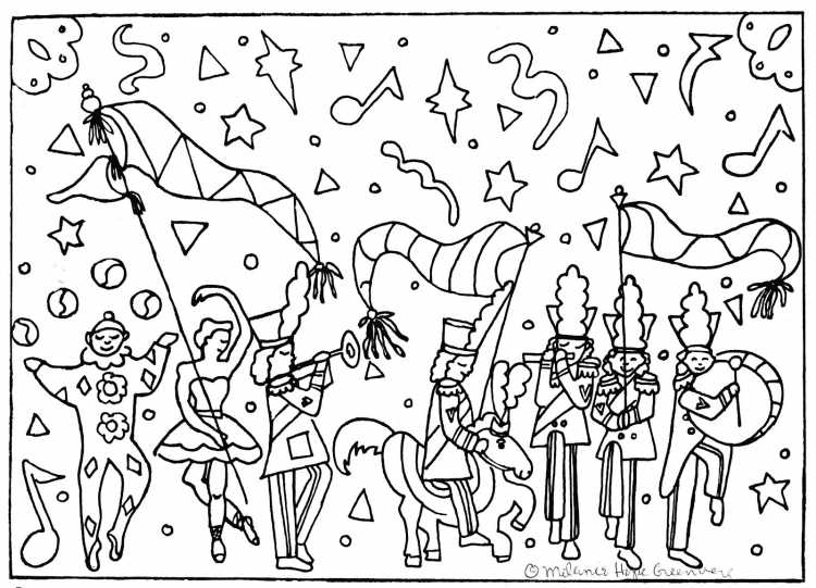 Парад раскраска