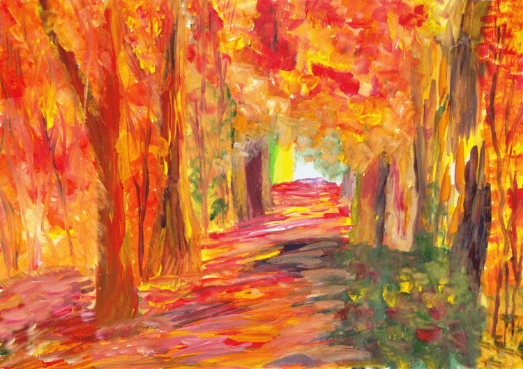 Осень рисунки яркий цвет